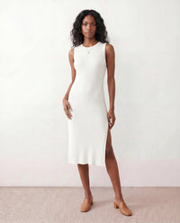 Solange | Ribbed Fitted Sheath Midi Dress