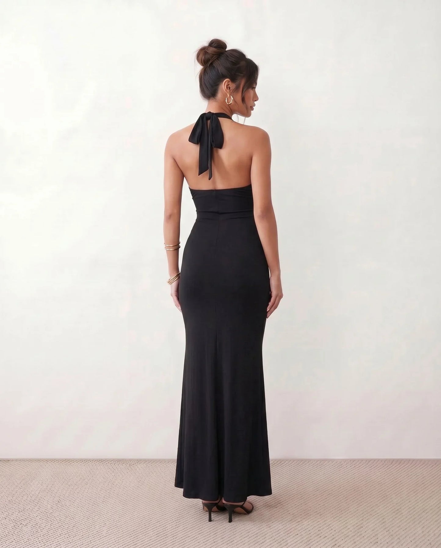 Sabine | Women's Halter Backless Maxi Dress