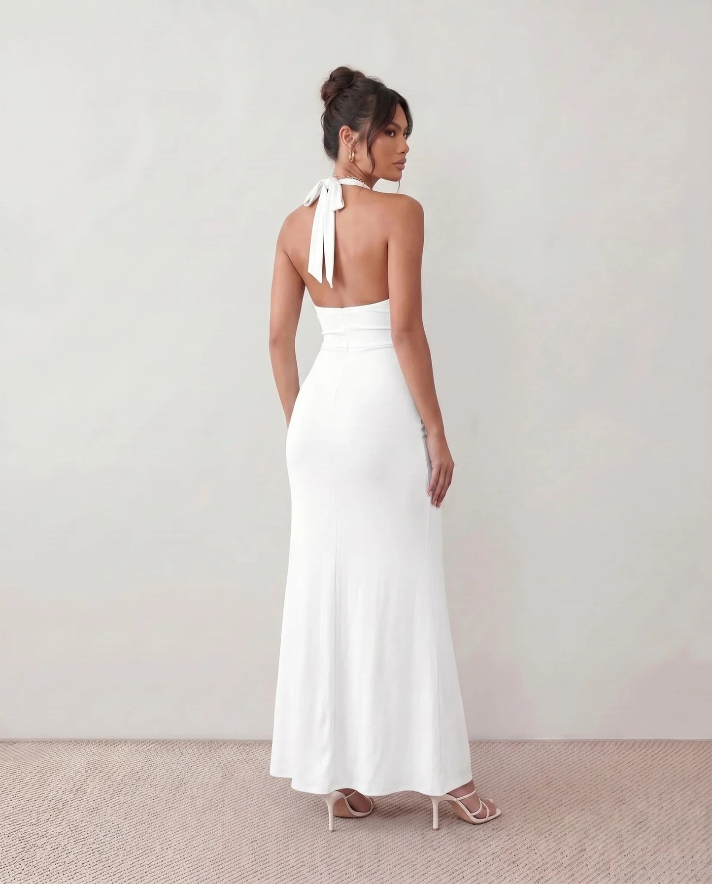 Sabine | Women's Halter Backless Maxi Dress