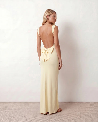 Prune | Women's Cowl Neck Backless Maxi Dress