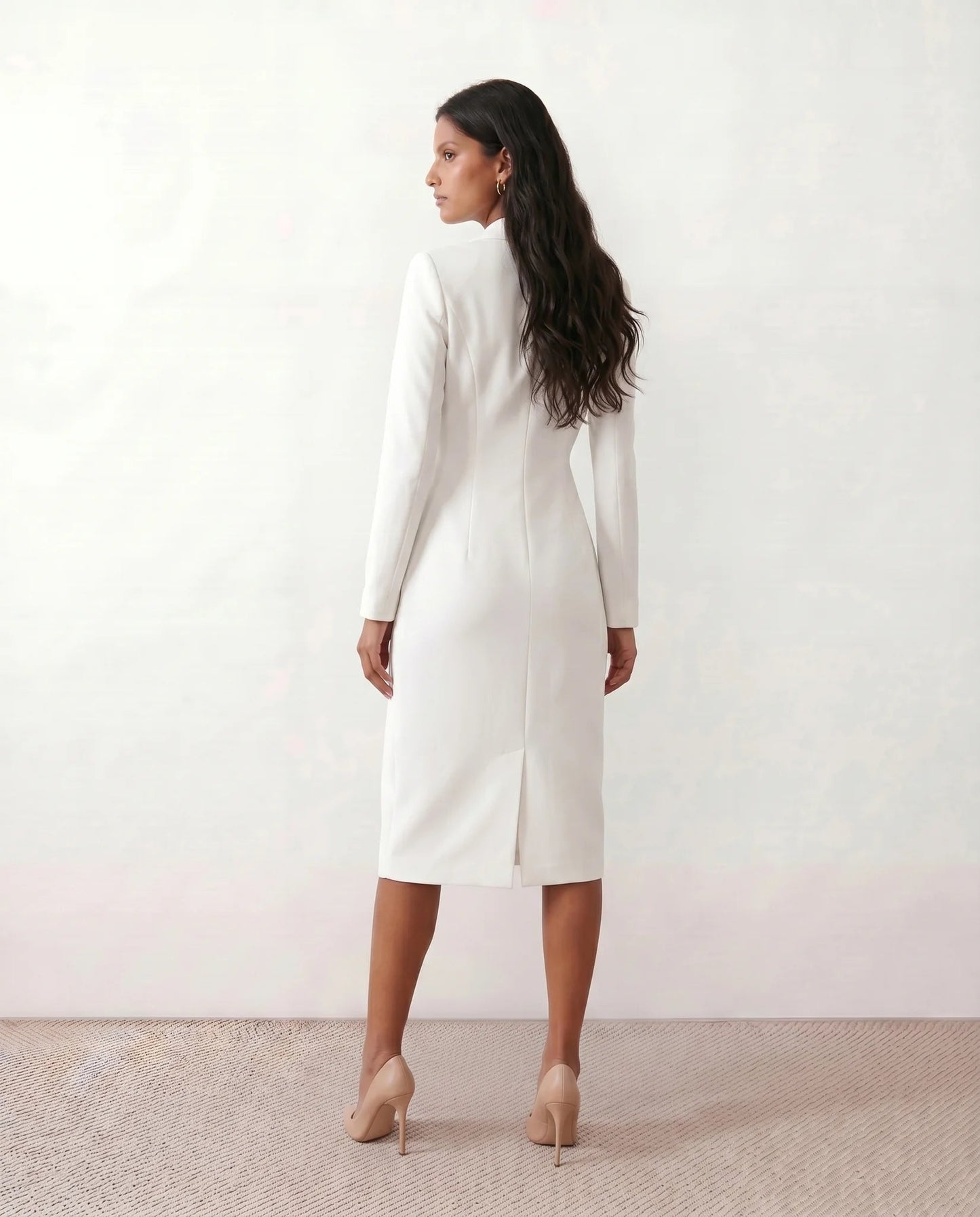 Josephine | V-Neck Button-Front Midi Dress