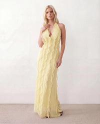 Flavie | Women's Halter Neck Backless Maxi Dress