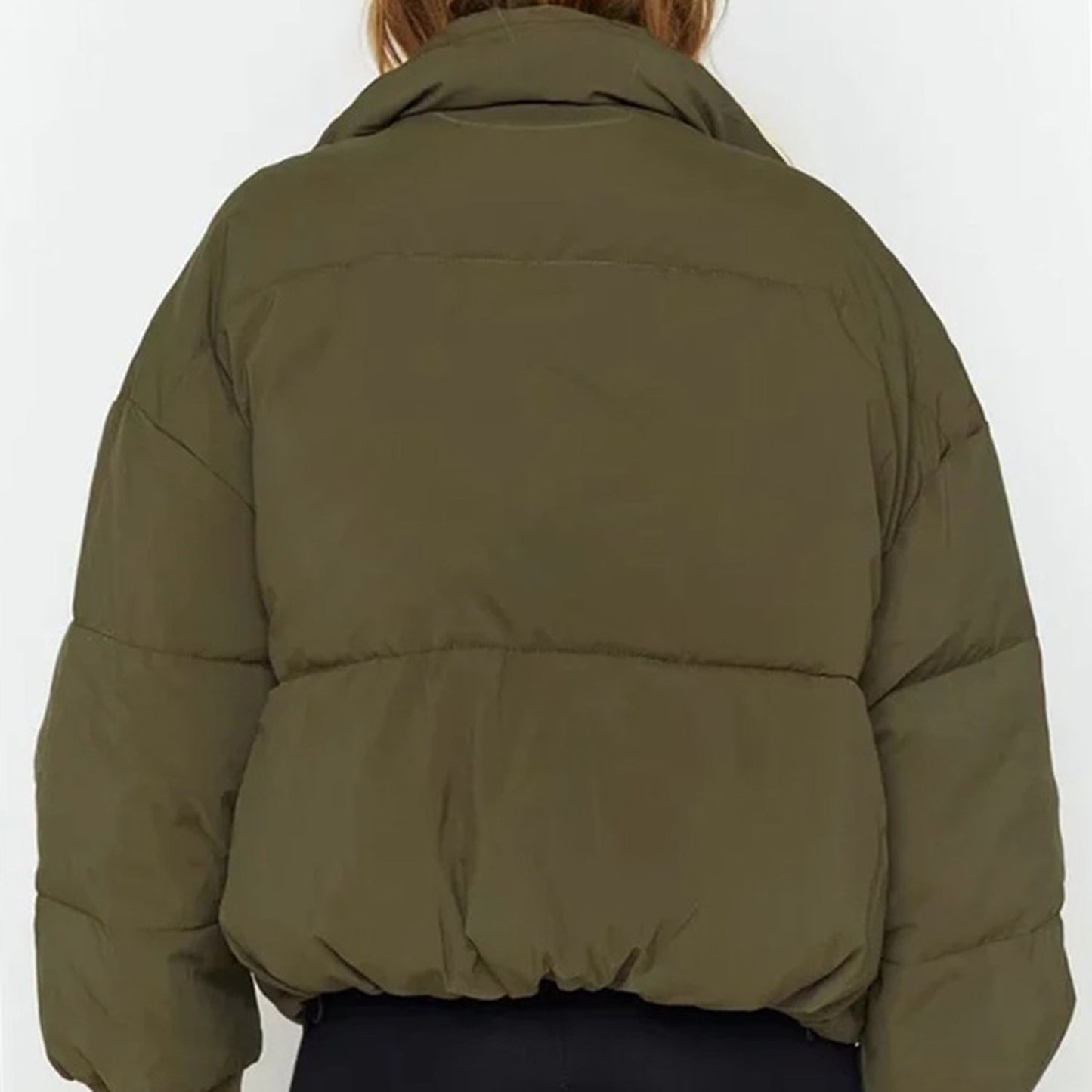 Zuri | Stand Collar Cropped Puffer Jacket