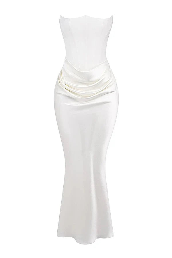 Selvienne | Strapless Satin Formal Gown