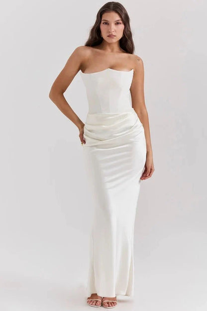 Selvienne | Strapless Satin Formal Gown