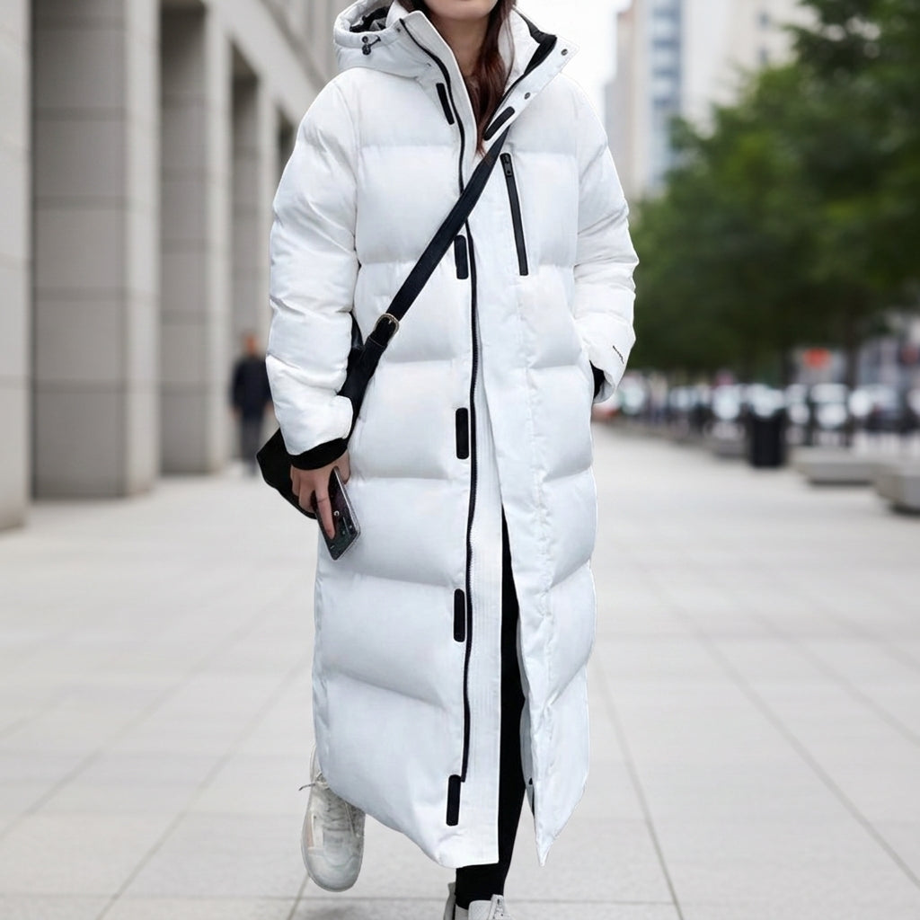 Fiona | Long Hooded Quilted Puffer Parka