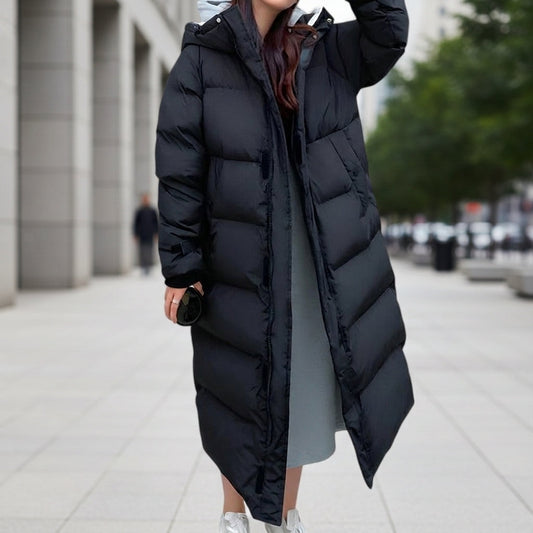Fiona | Long Hooded Quilted Puffer Parka