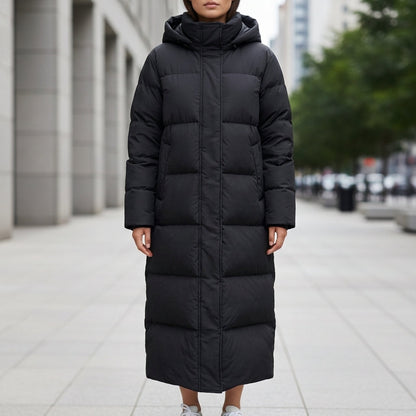 Fiona | Long Hooded Quilted Puffer Parka