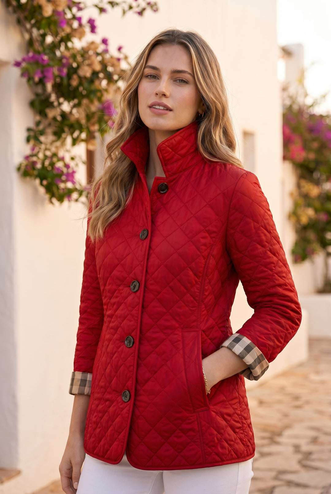 Pascale | Tailored Diamond Quilted Jacket