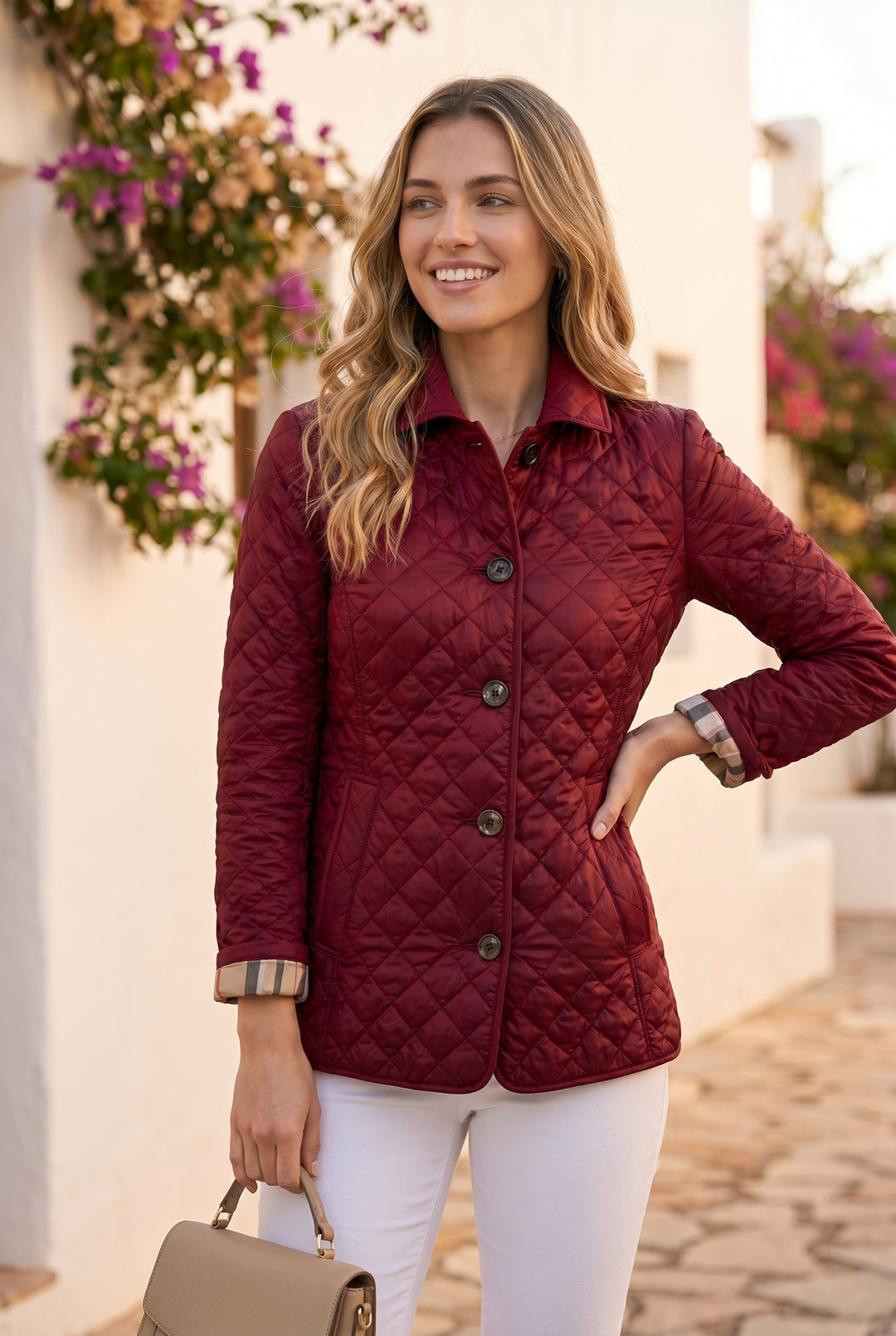 Pascale | Tailored Diamond Quilted Jacket
