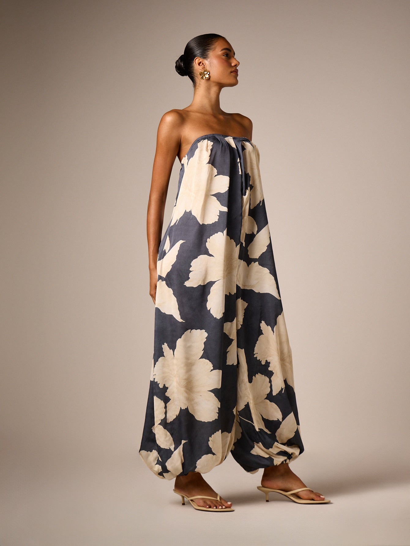 Margaux | Women's Strapless Floral Jumpsuit