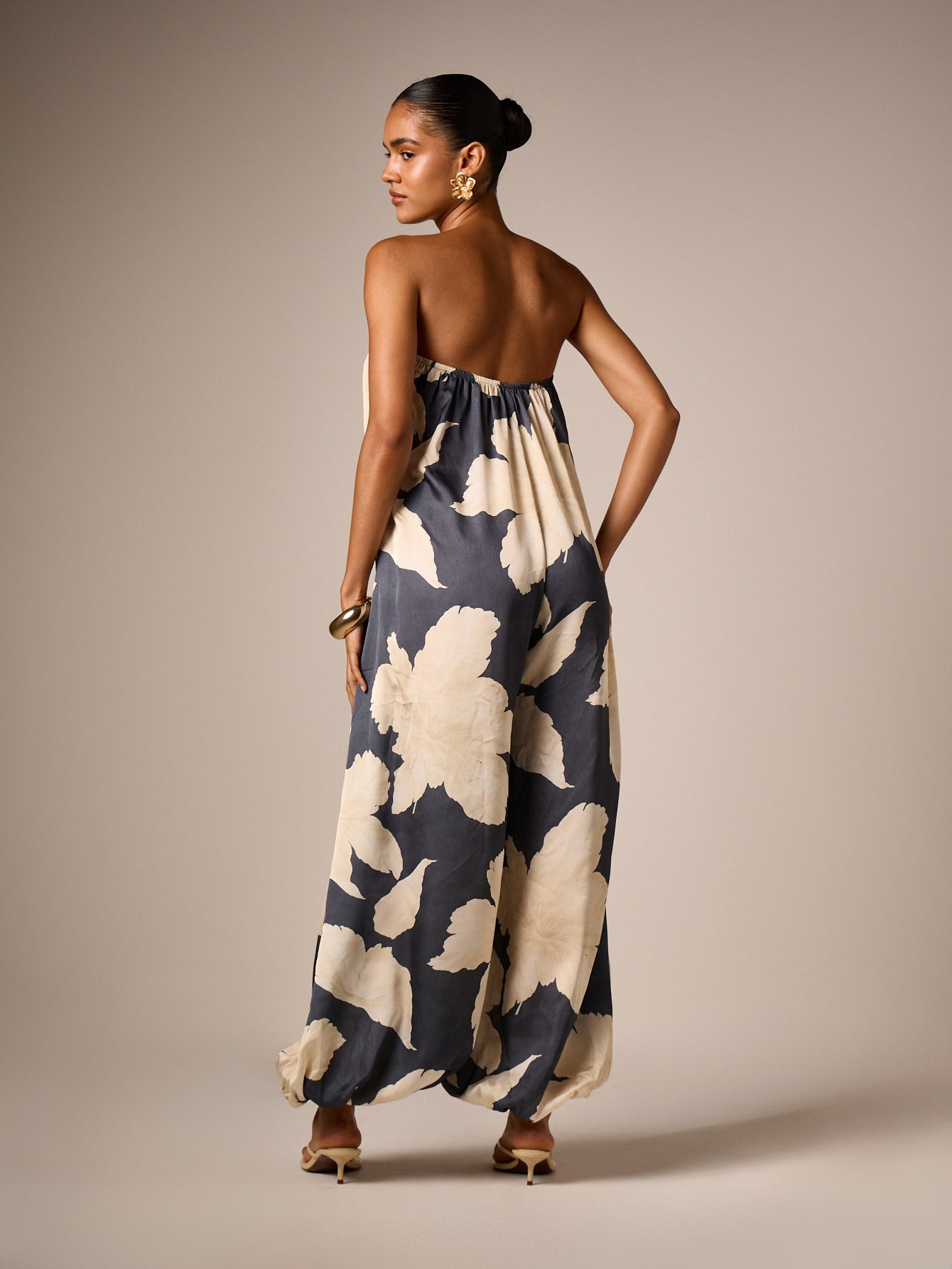 Margaux | Women's Strapless Floral Jumpsuit
