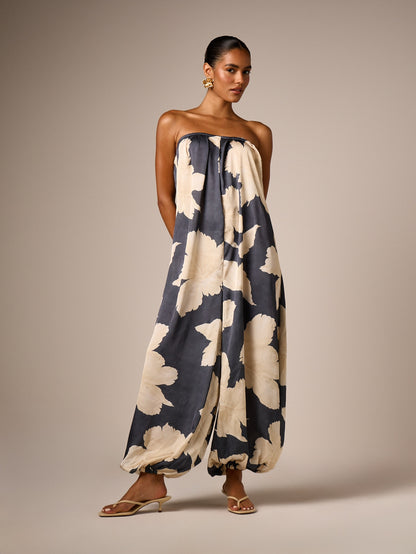 Margaux | Women's Strapless Floral Jumpsuit