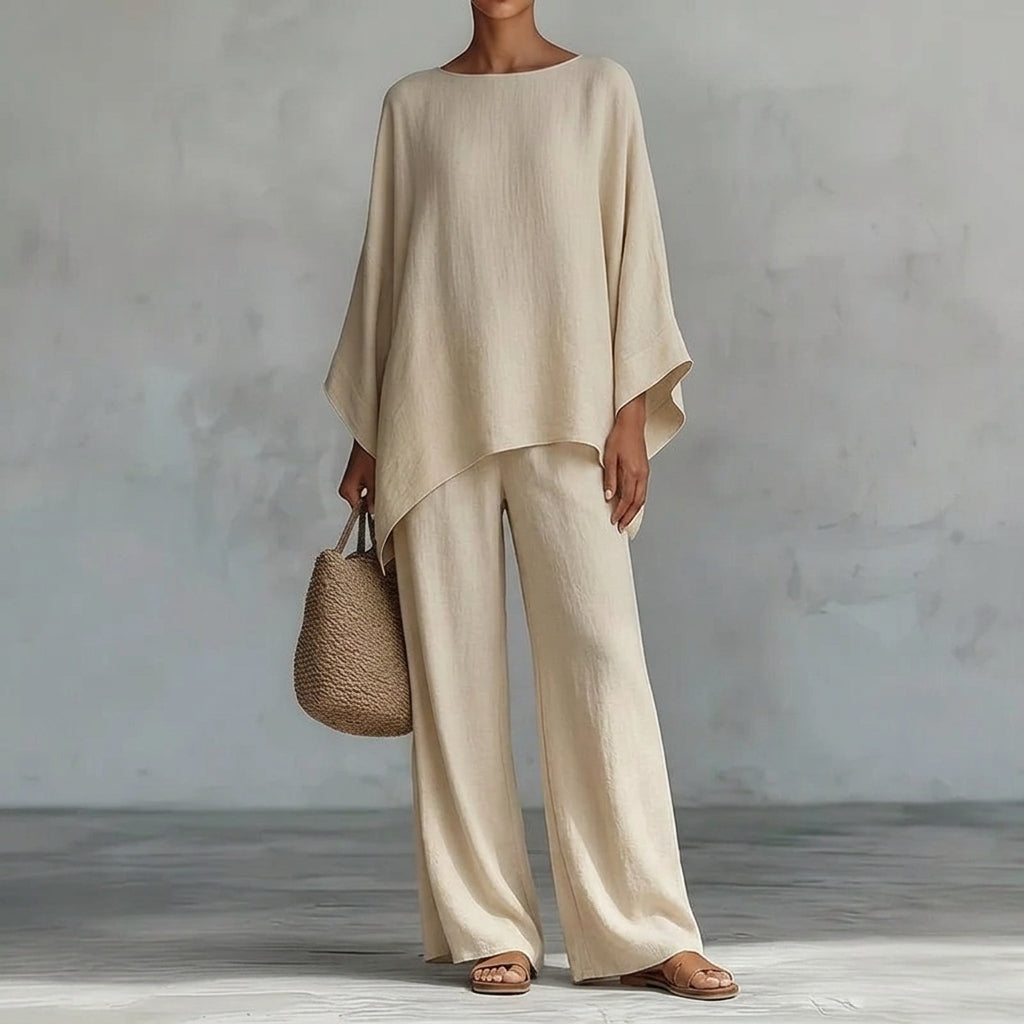 Anais | Linen Wide-Leg Trousers Set