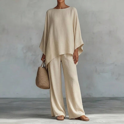 Anais | Linen Wide-Leg Trousers Set