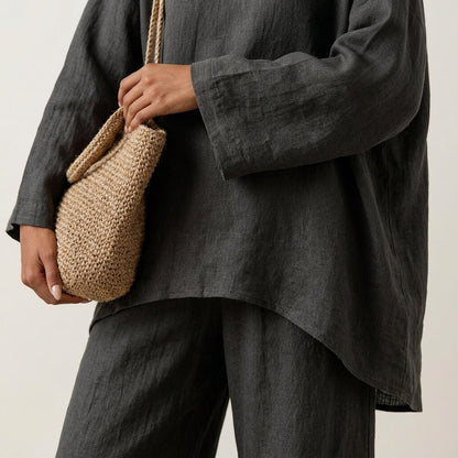Anais | Linen Wide-Leg Trousers Set