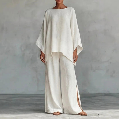 Anais | Linen Wide-Leg Trousers Set