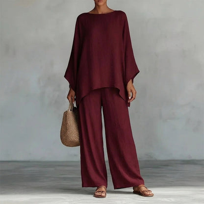 Anais | Linen Wide-Leg Trousers Set