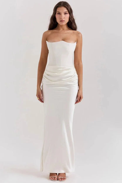 Selvienne | Strapless Satin Formal Gown