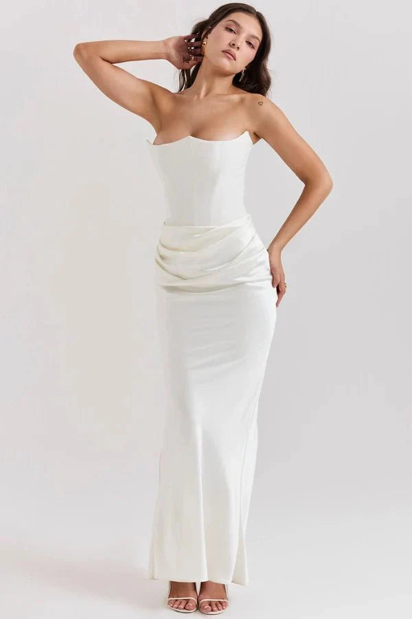 Selvienne | Strapless Satin Formal Gown