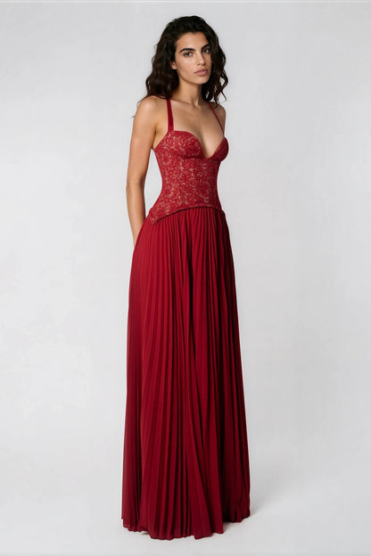 Aurore | Corset Bodice Lace-Up Maxi Gown
