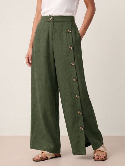Violette | Women's Linen Top and Trouser Set