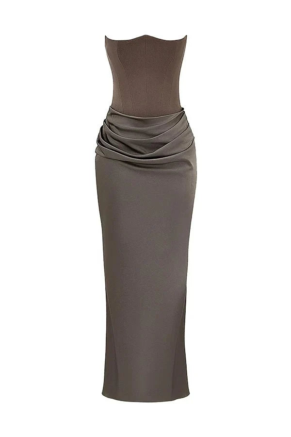 Selvienne | Strapless Satin Formal Gown