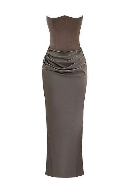 Selvienne | Strapless Satin Formal Gown