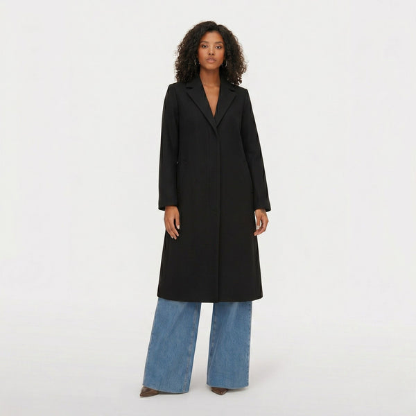 Valenne | Relaxed Wool Blend Lapel Coat