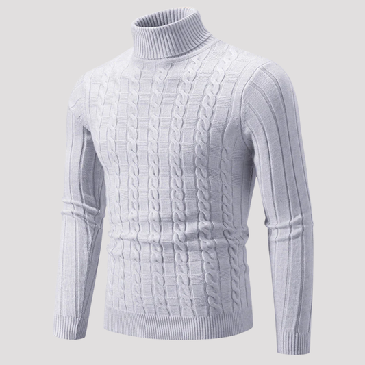 Baudoin | Cable Knit Turtleneck Sweater