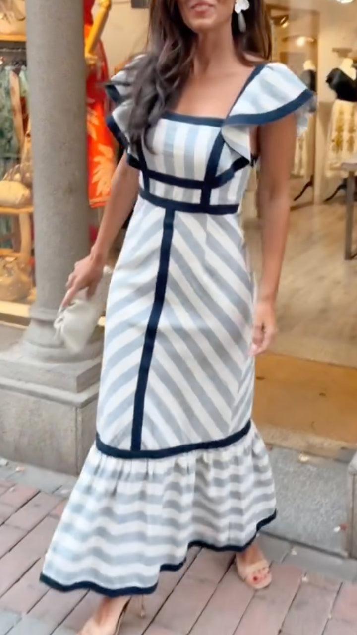 Sylvie | Women's Striped Summer Maxi Dress