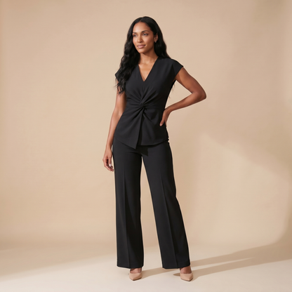 Adeline | Women's Twist Front Top and Trouser Set