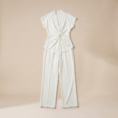 Adeline | Women's Twist Front Top and Trouser Set