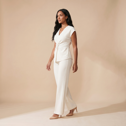 Adeline | Women's Twist Front Top and Trouser Set