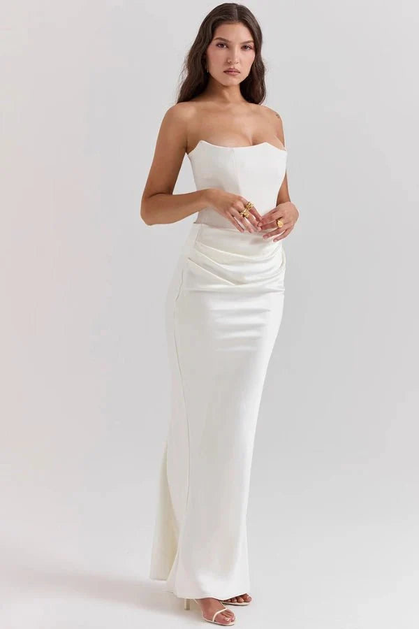 Selvienne | Strapless Satin Formal Gown
