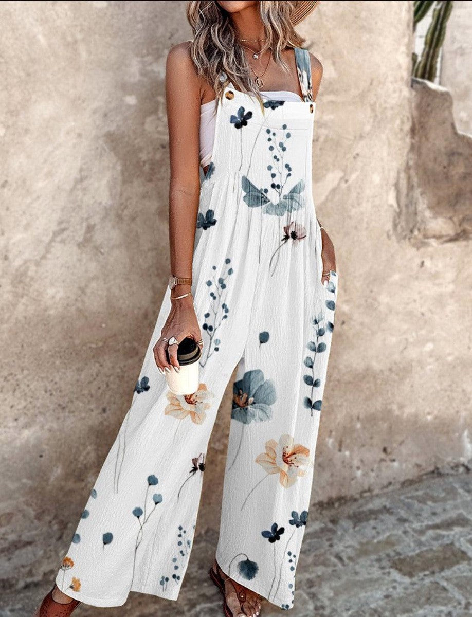 Ambre | Women's Floral Wide Leg Jumpsuit
