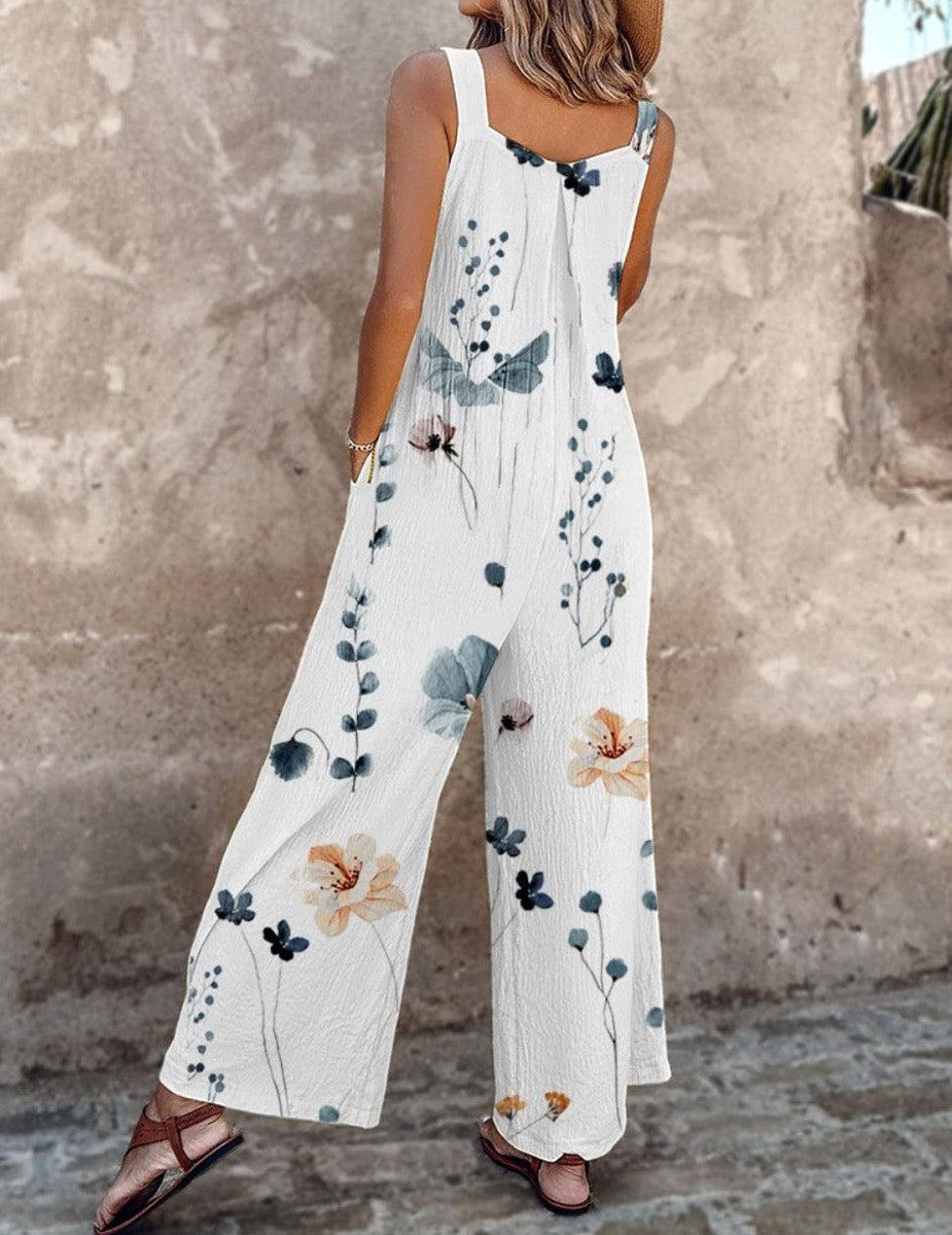Ambre | Women's Floral Wide Leg Jumpsuit