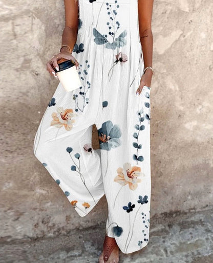 Ambre | Women's Floral Wide Leg Jumpsuit
