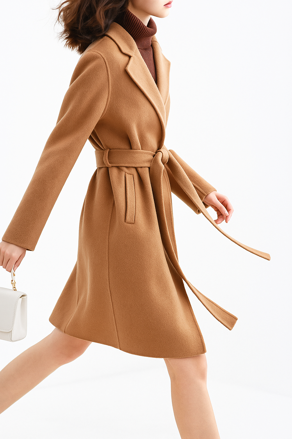 Romilda | Belted Wool Midi Coat