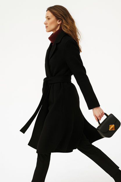 Romilda | Belted Wool Midi Coat