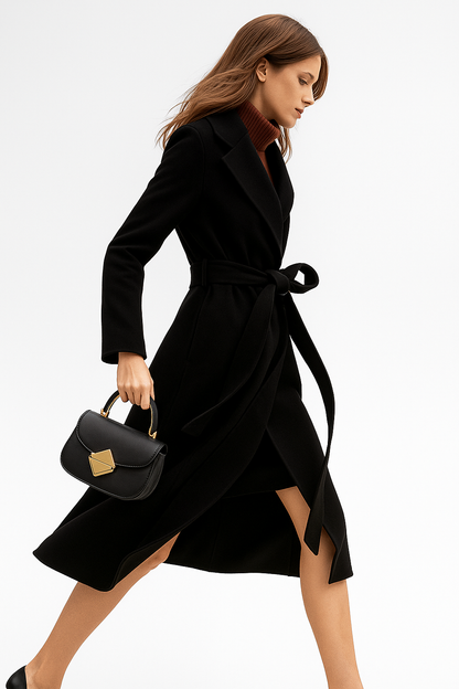 Romilda | Belted Wool Midi Coat