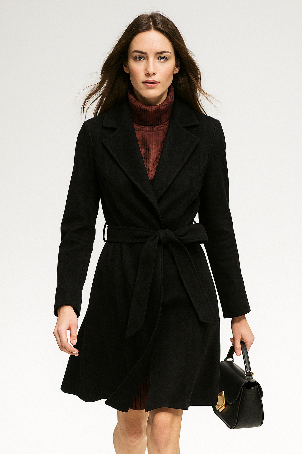 Romilda | Belted Wool Midi Coat