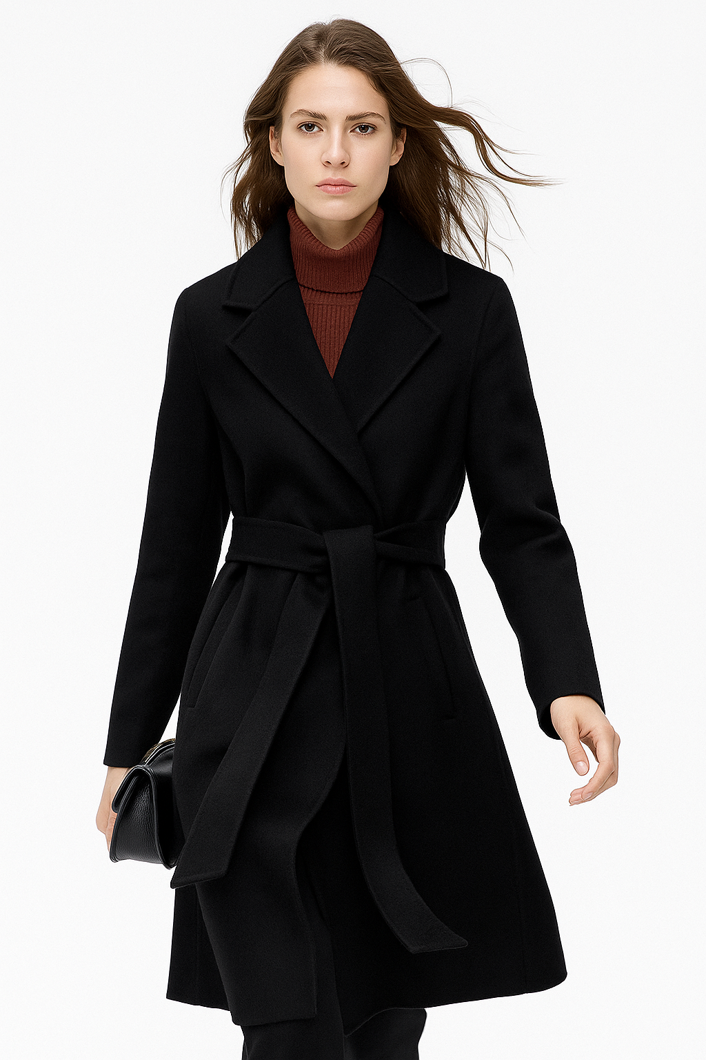 Romilda | Belted Wool Midi Coat