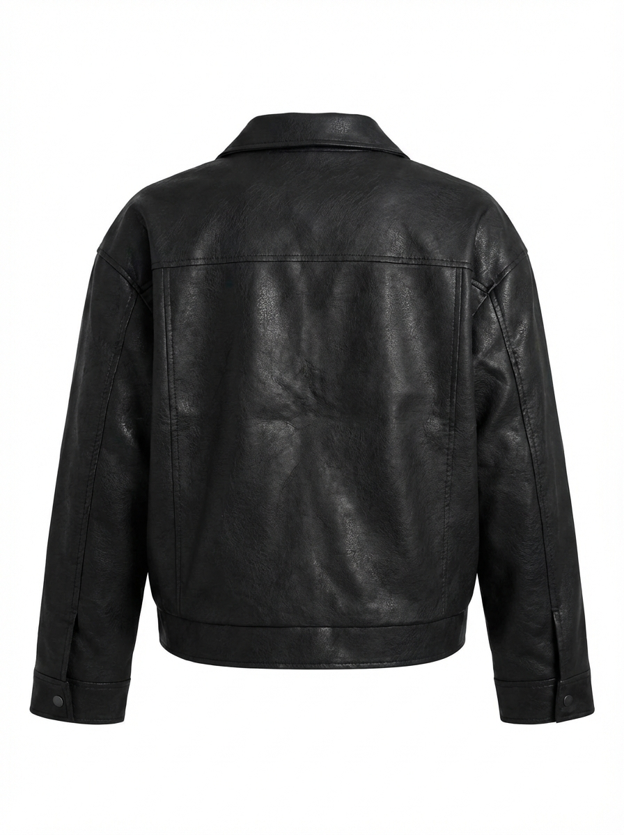 Leonie | Relaxed Fit Faux Leather Jacket