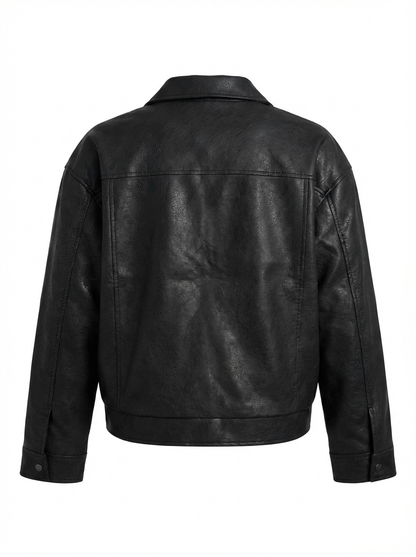 Leonie | Relaxed Fit Faux Leather Jacket