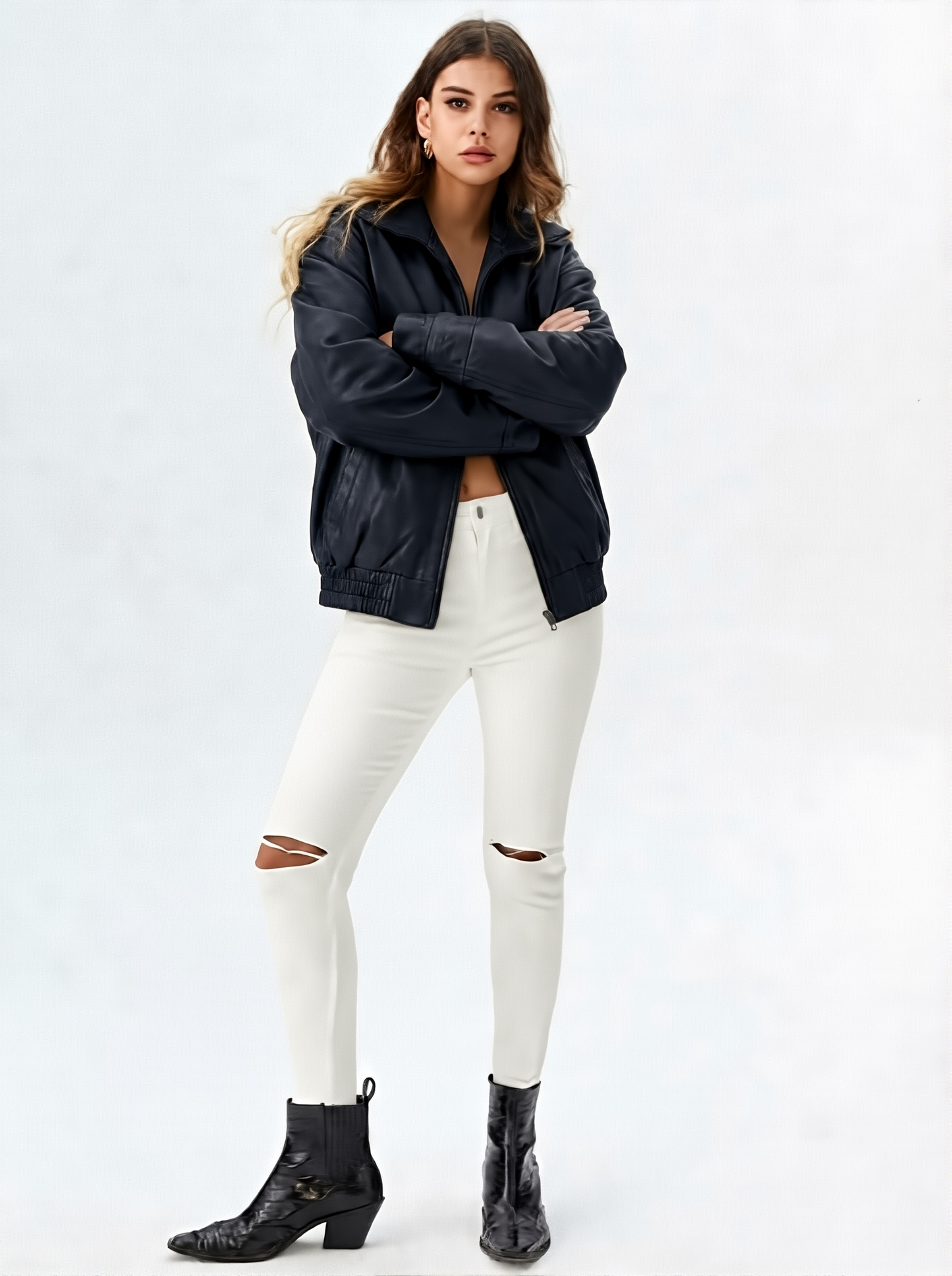Leonie | Relaxed Fit Faux Leather Jacket