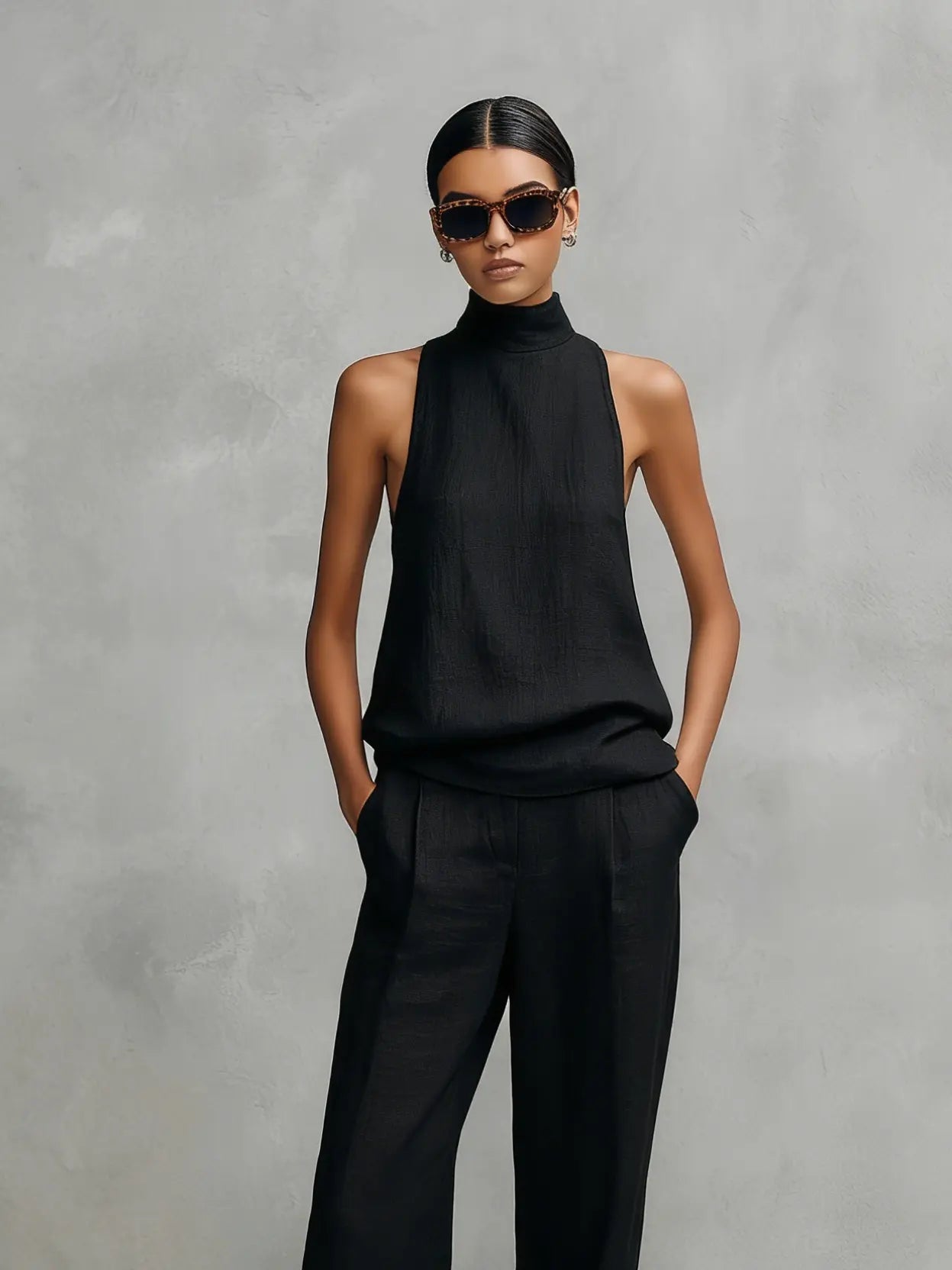 Lorraine | Women's Linen Top and Trousers Set