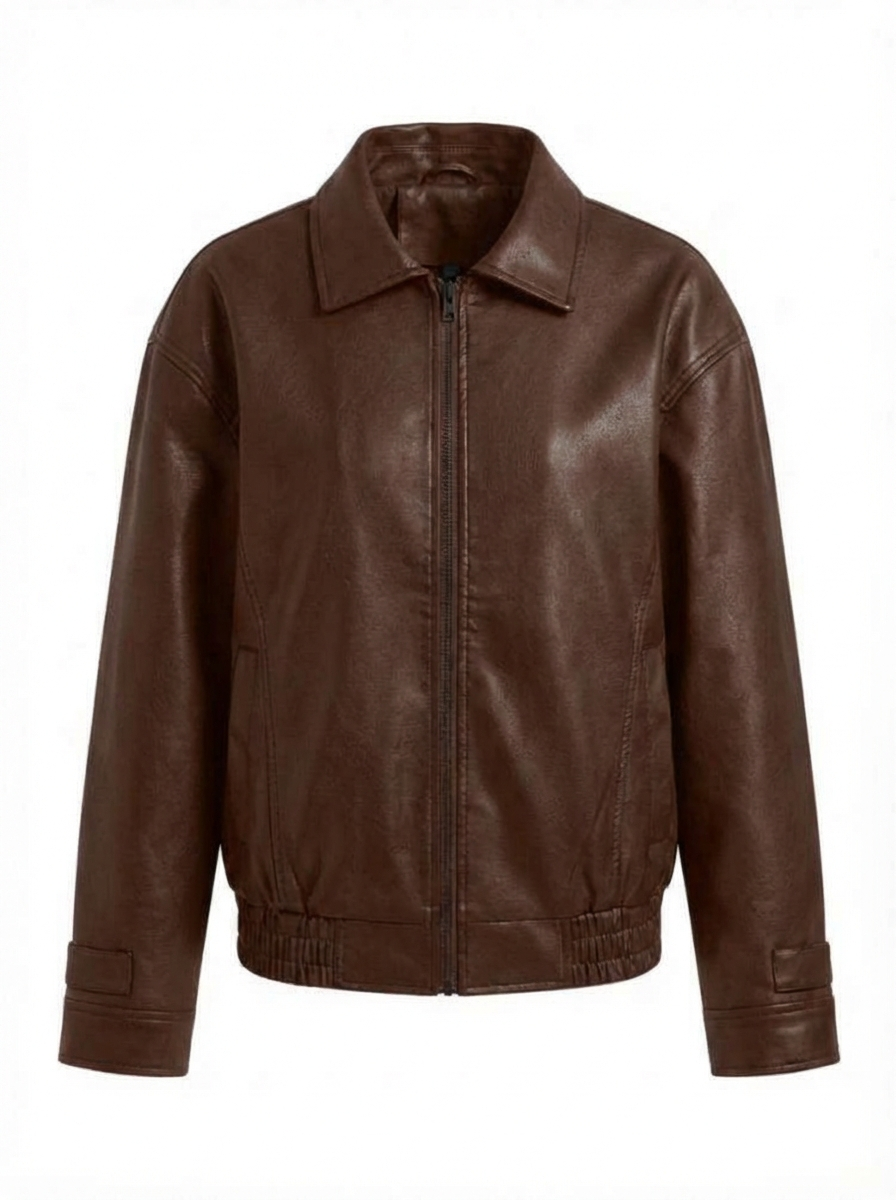 Leonie | Relaxed Fit Faux Leather Jacket