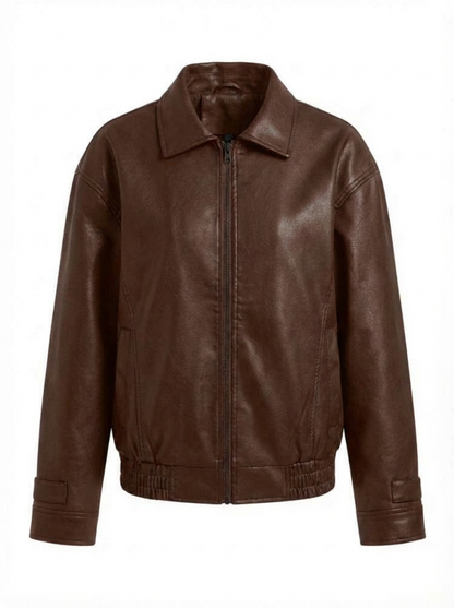 Leonie | Relaxed Fit Faux Leather Jacket