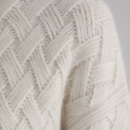 Yvette | High Neck Cable Knit Oversized Sweater